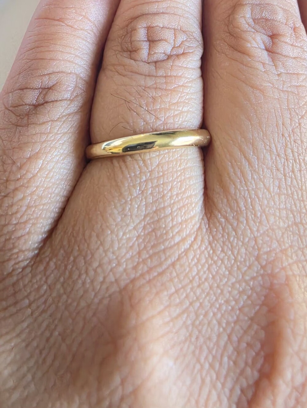 Gold Plated Smooth Band Ring Size 7 Classic Minimalist Everyday Jewelry